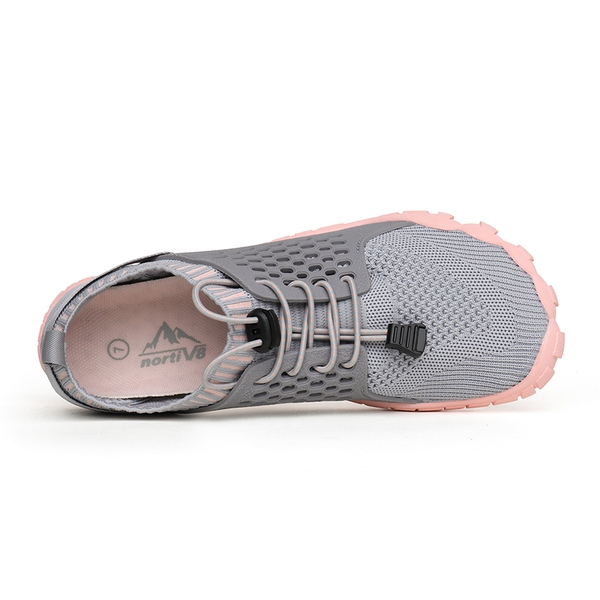 Women's Quick-Dry Aqua Water Shoes - LIGHT GREY PINK - 2